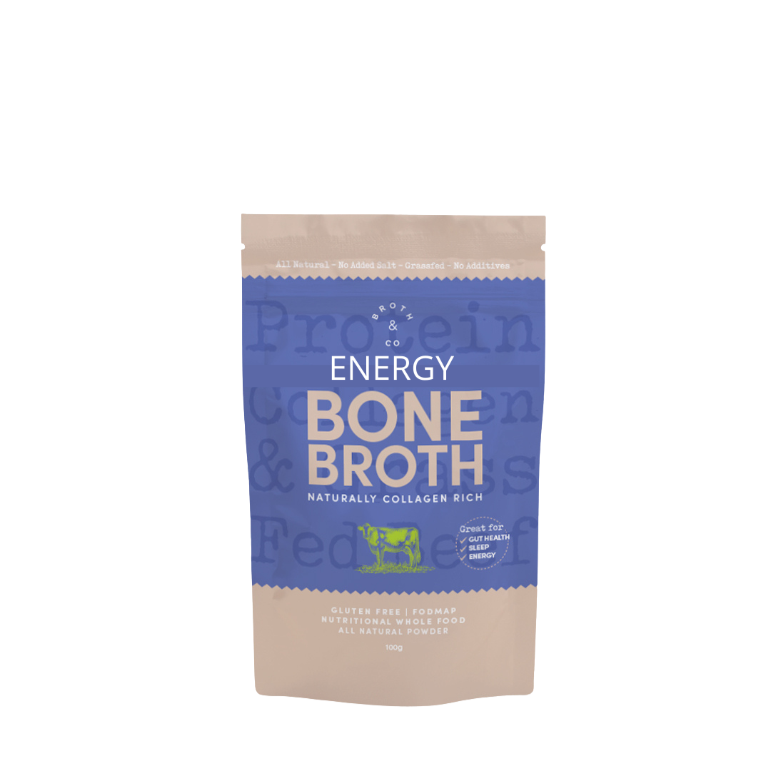 Energy Beef Bone Broth Powder - with Shiitaki - Powder 100g  (20 Serves)