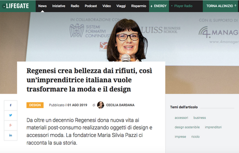 Lifegate; Maria Silvia Pazzi; economia circolare; lusso post-consumo; moda sostenibile; design sostenibile
