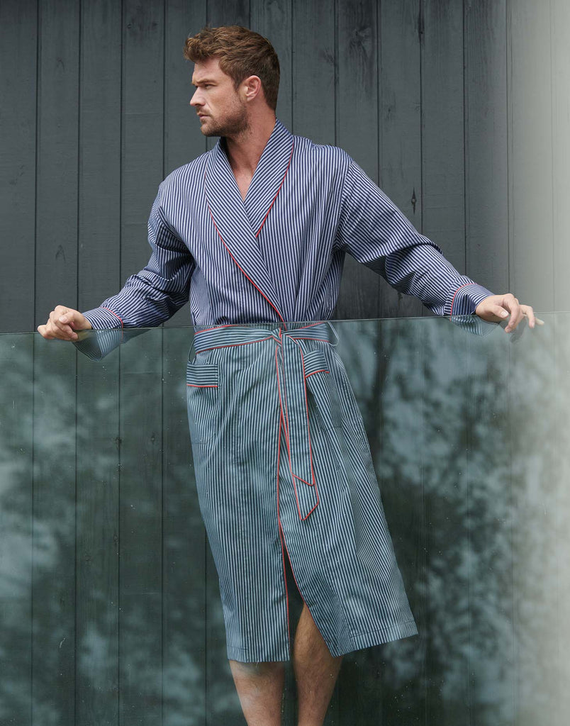 Big and Tall Essentials by DXL Men's Lightweight Robe, Navy, 1XTL/2XTL -  Walmart.com