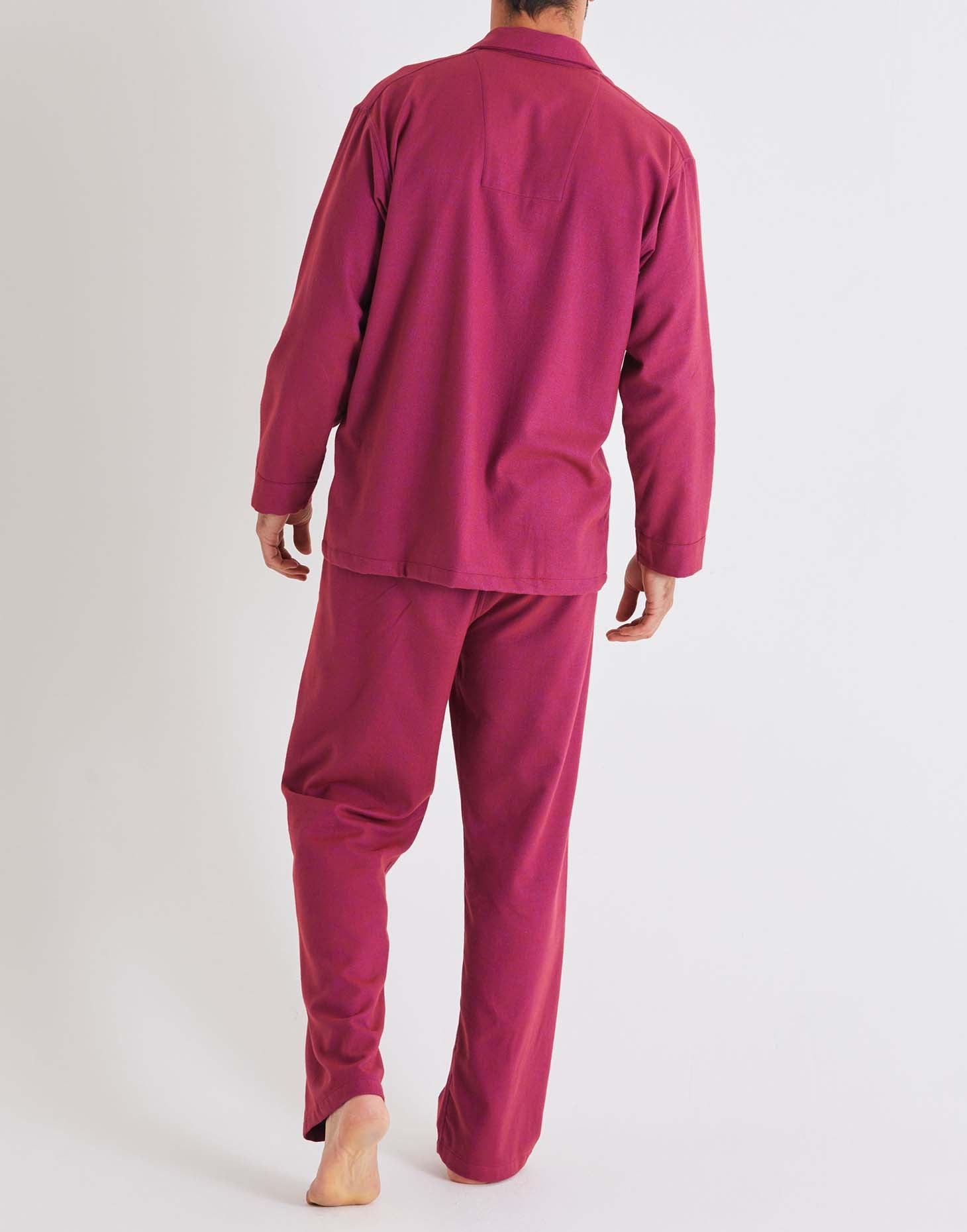 Men's Brushed Cotton Pyjama Set – Rioja Herringbone