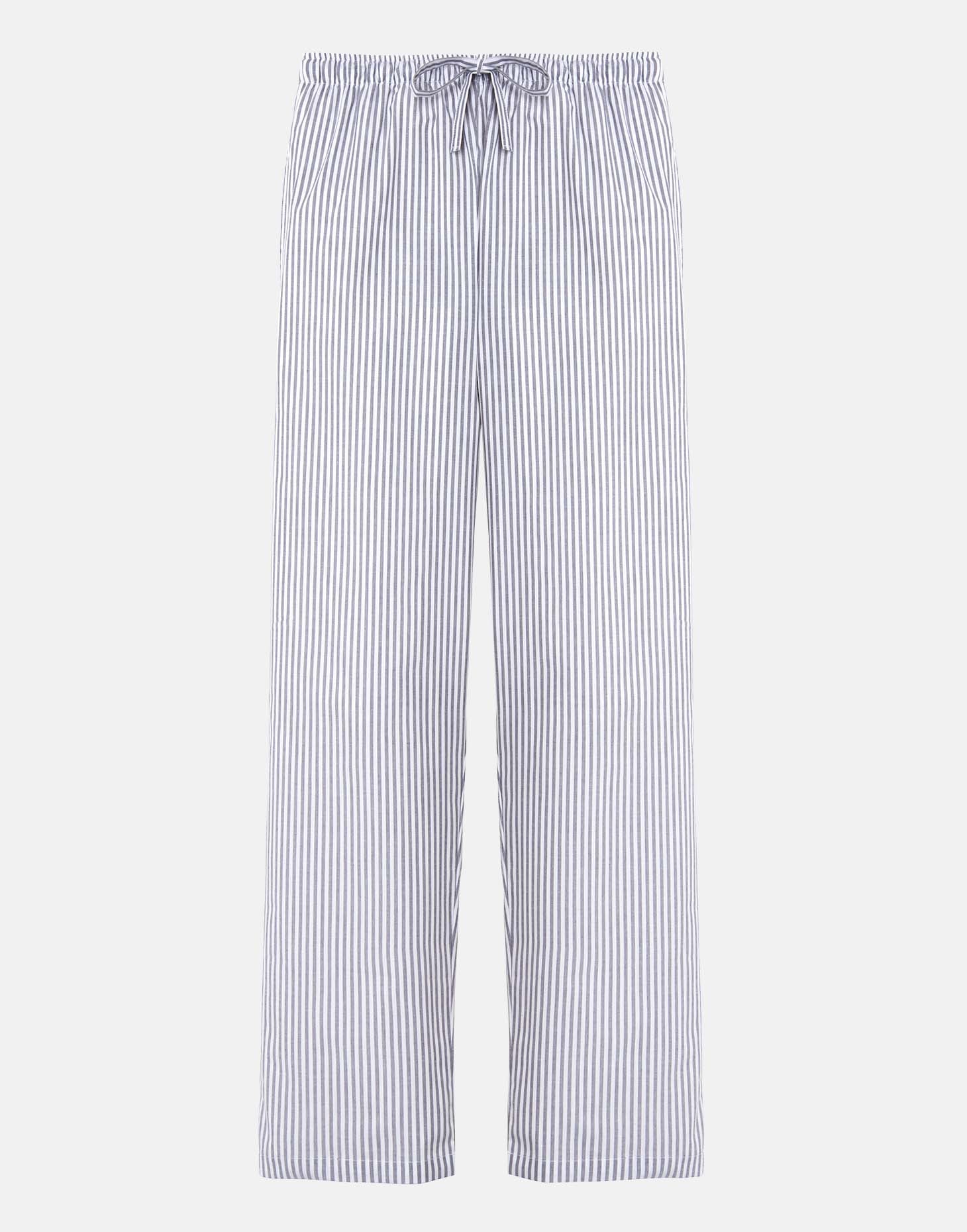 Women's Crisp Cotton Pyjama Set – Sussex Stripe