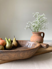 Antique Indian rustic wooden parat bowl