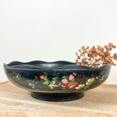 Hand painted black bowl 