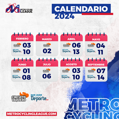 Calendario Metro Cycling League Puerto Rico