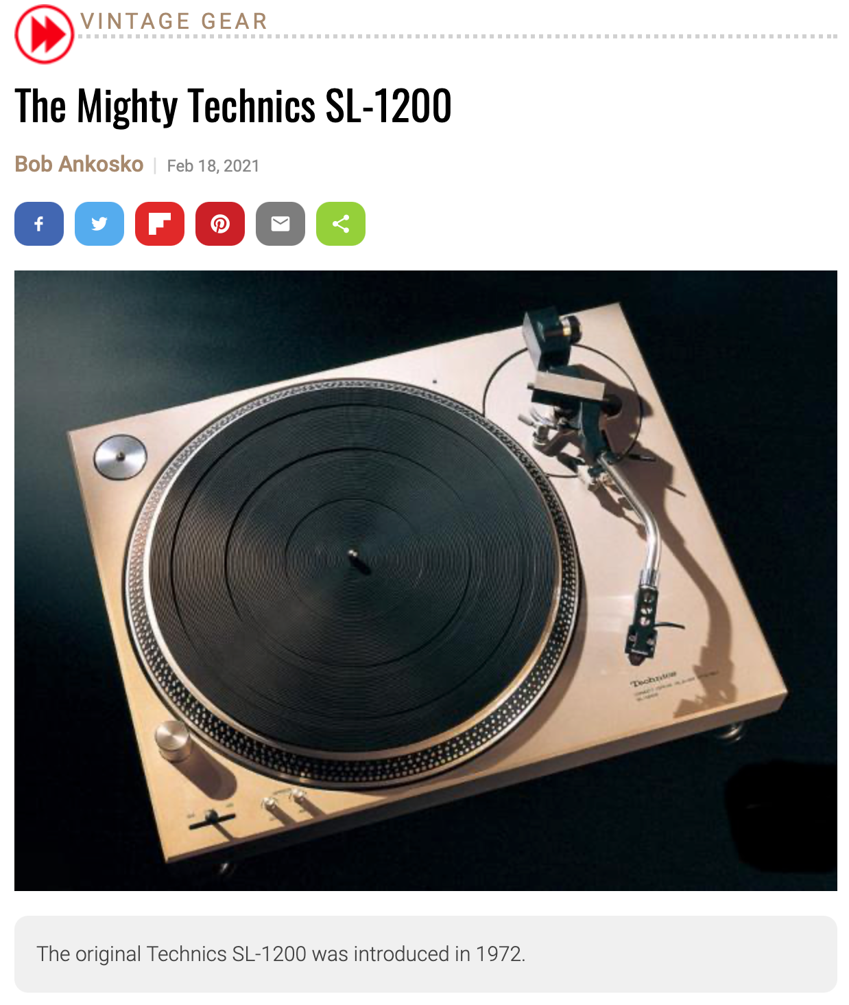 The Mighty Technics SL-1200 Bob Ankosko  |  Feb 18, 2021 | SkyFi Audio