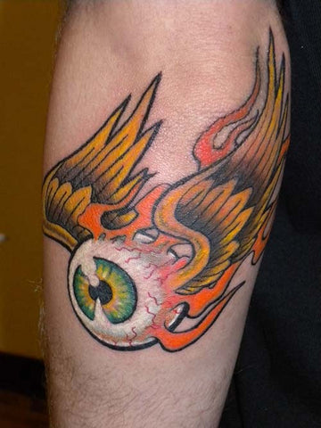Tattoo by Mark Stewart  Four Aces Tattoo Aldinga Beach South Australia   8556 5467 New skool style  Flying eyeball tattoo Tattoos with meaning Eyeball  tattoo