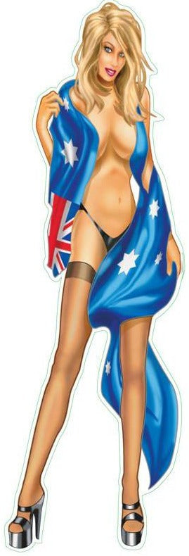 Australia Flag Pin Up Girl Decal