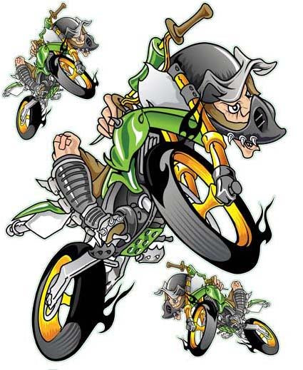 Green Air Motocross Rider Decal – Lethal Threat