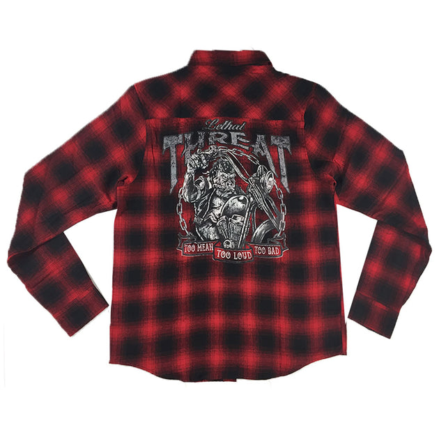 Embroidered Biker Button-Down Shirts – Lethal Threat