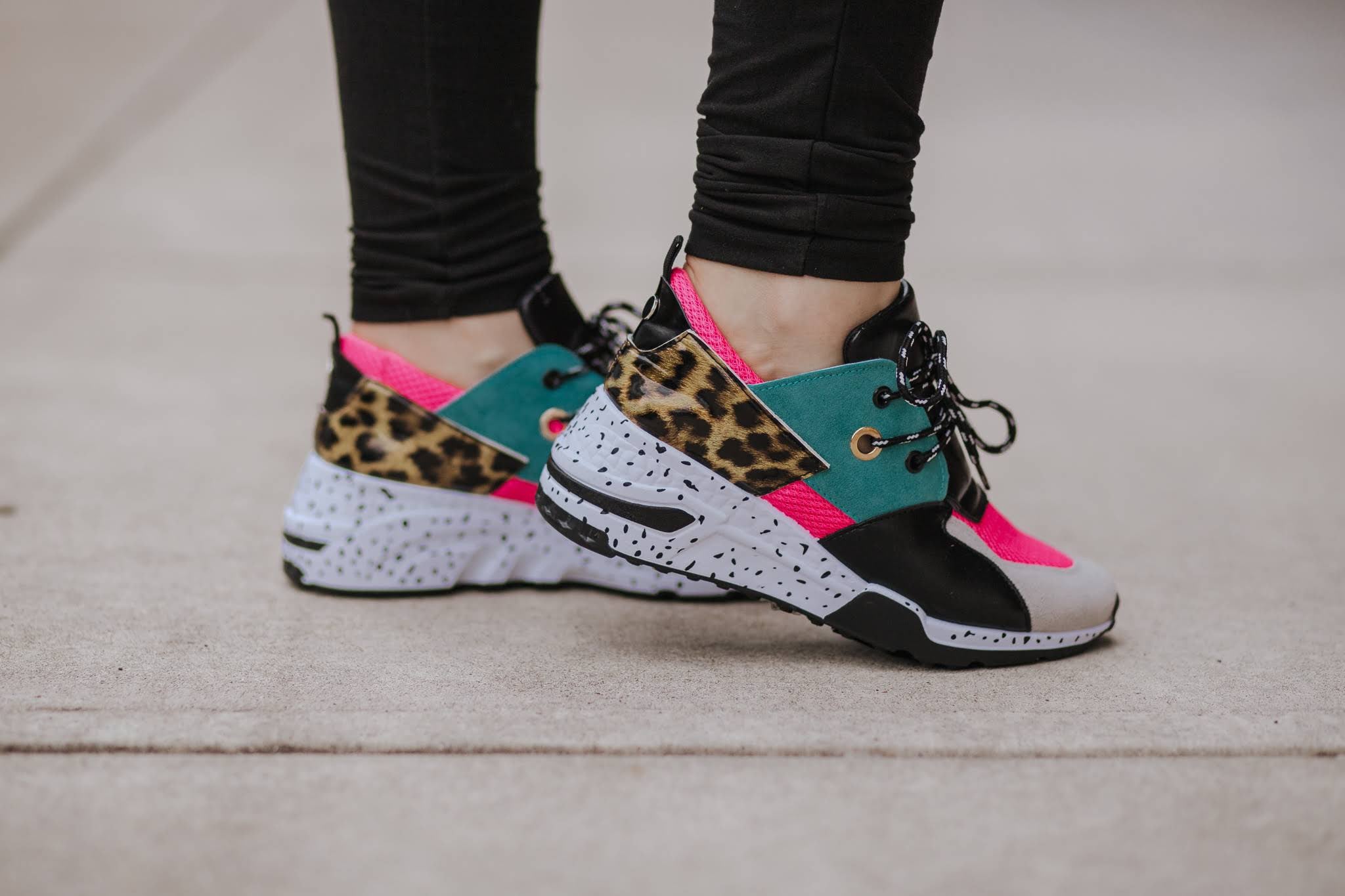 Leopard Colorblock Sneakers – Penelope 