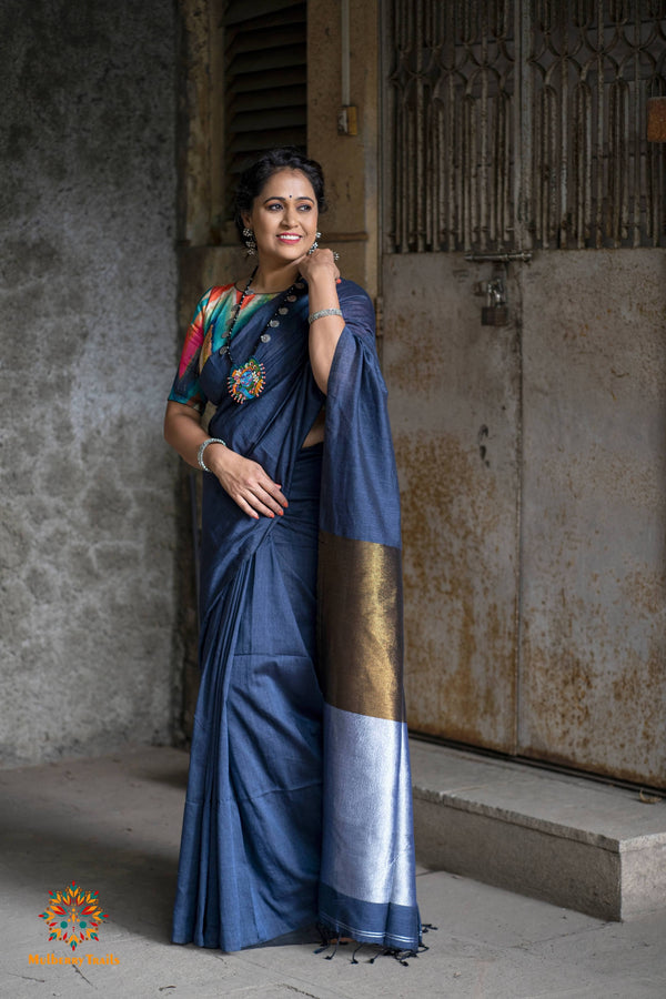 Buy Blue Sarees for Women by Indie Picks Online | Ajio.com