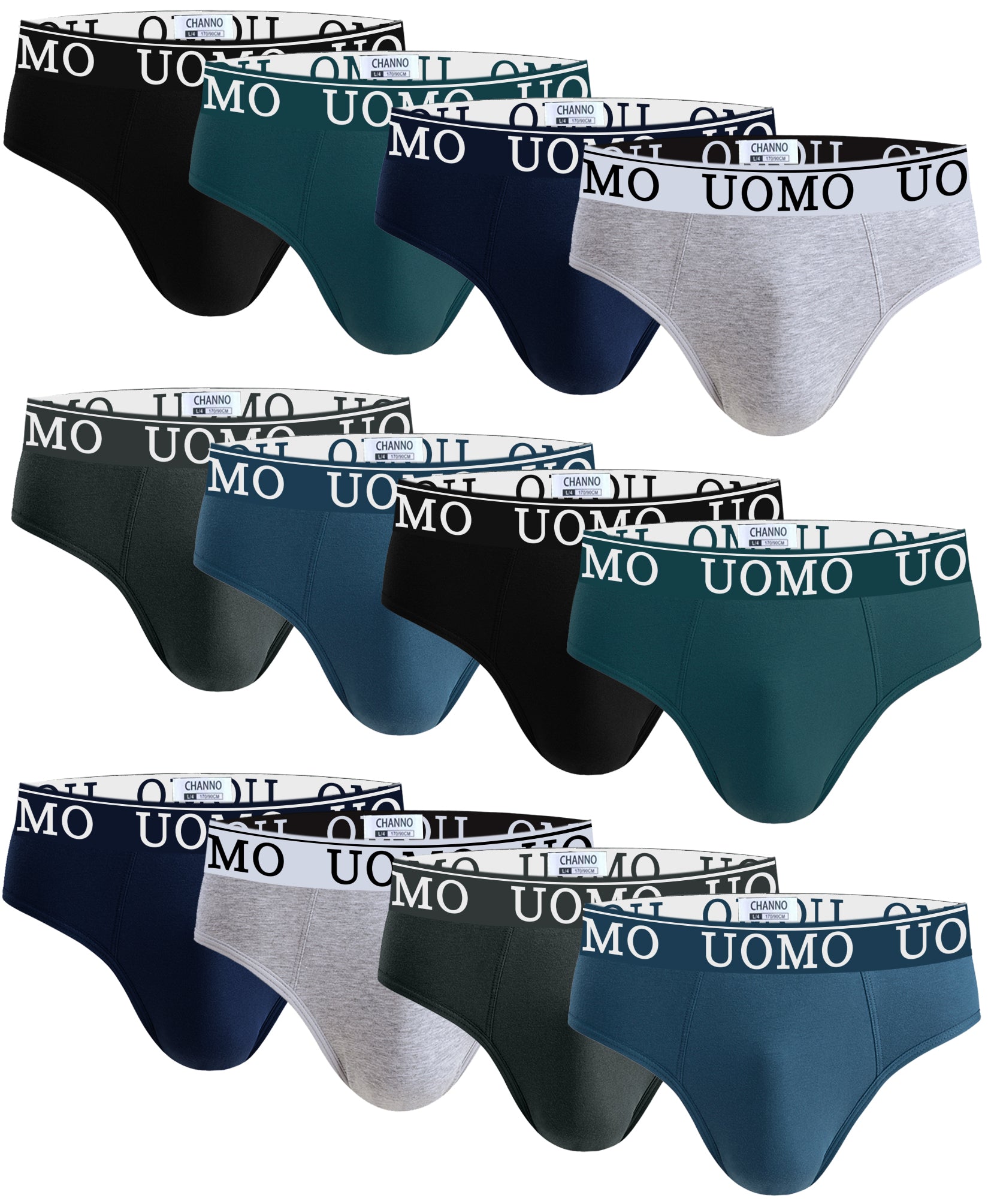 Calzoncillos Hombre Slip Costura UOMO Pack de 12 Channo