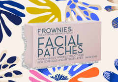 pink box of frownies facial patches on floral background