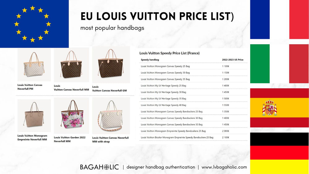 Louis Vuitton Bags Price List (France) [2023] |