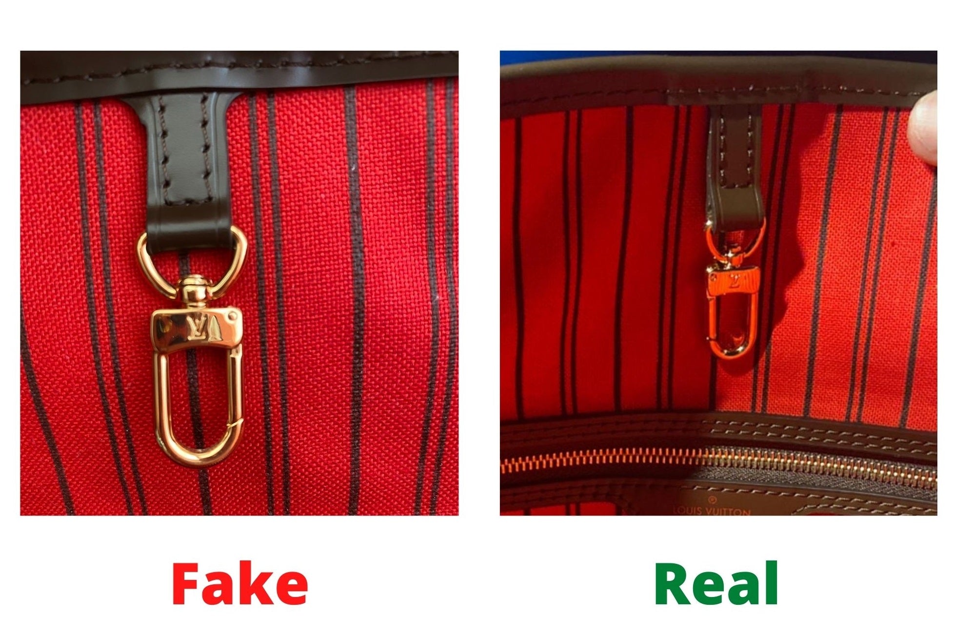 Louis Vuitton Neverfull MM: Fake vs Real Comparison That'll Blow Your Mind  – Bagaholic