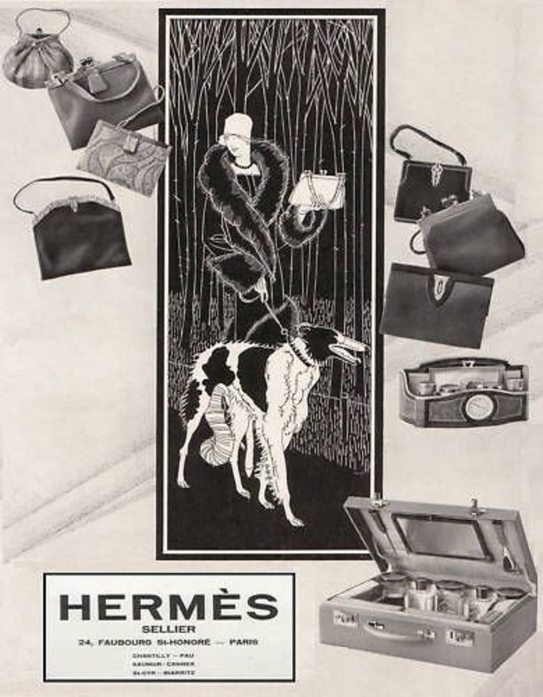 1920s old printed ad hermes