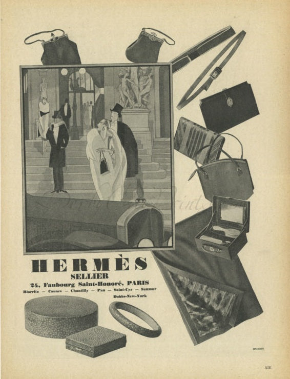 1929 anuncio de moda de Hermes