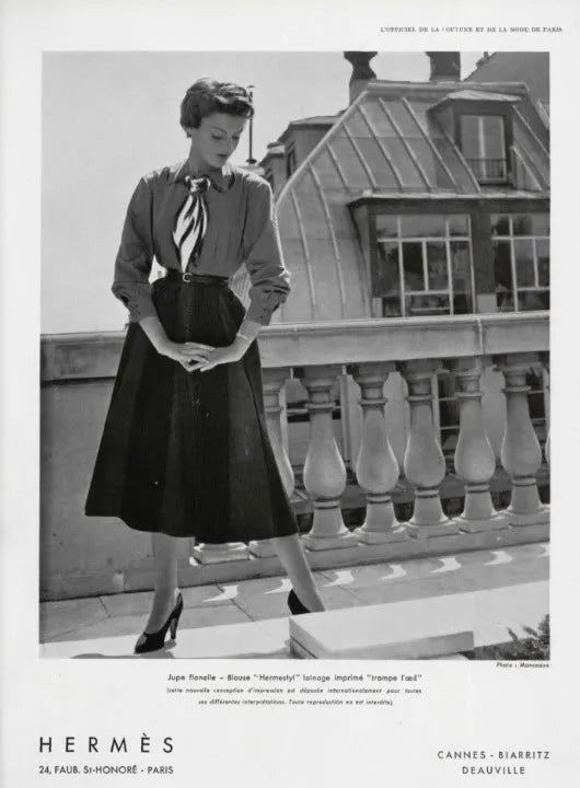 1950 hermes ad fashion