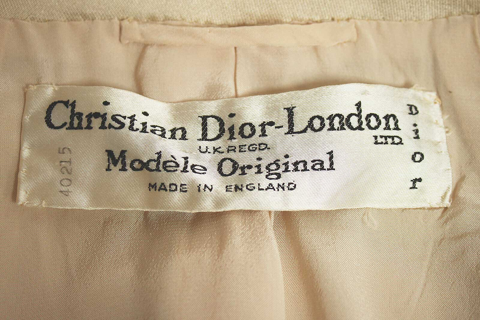 1950s 1960s dior label clothing