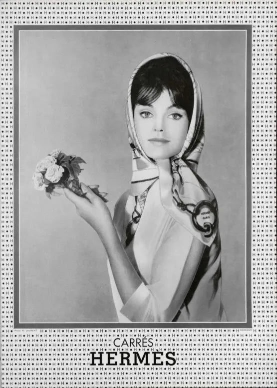 1960 Carre Silk Buff Vintage Hermes AD