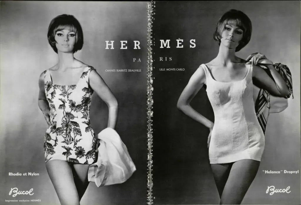 1963 hermes fashion ad swimsuit