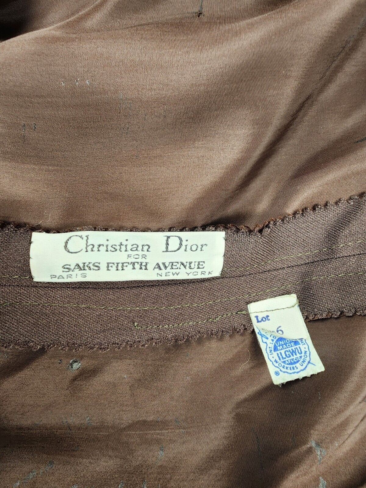 Etichetta degli anni '70 di Dior