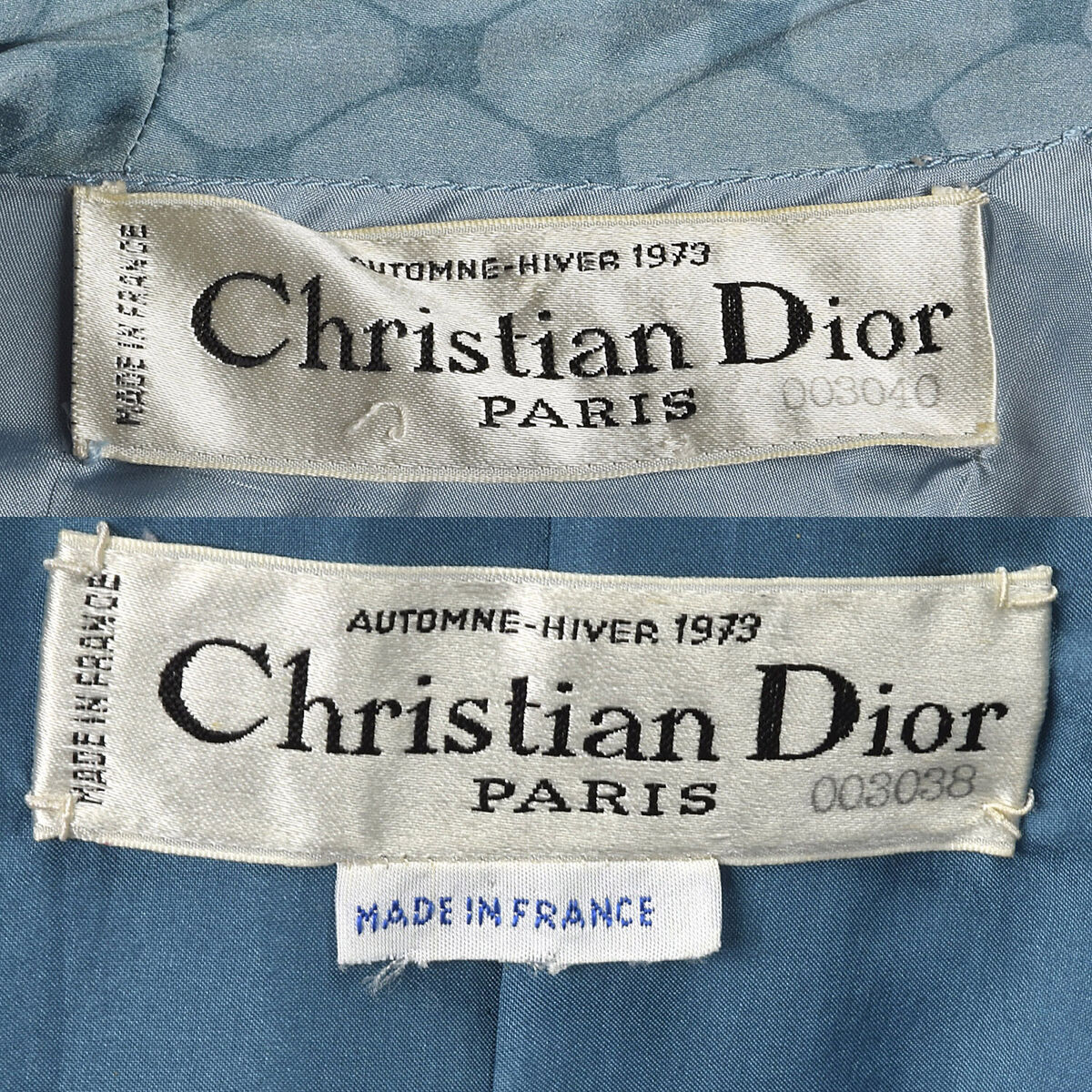 Etichette Christian Dior degli anni '70