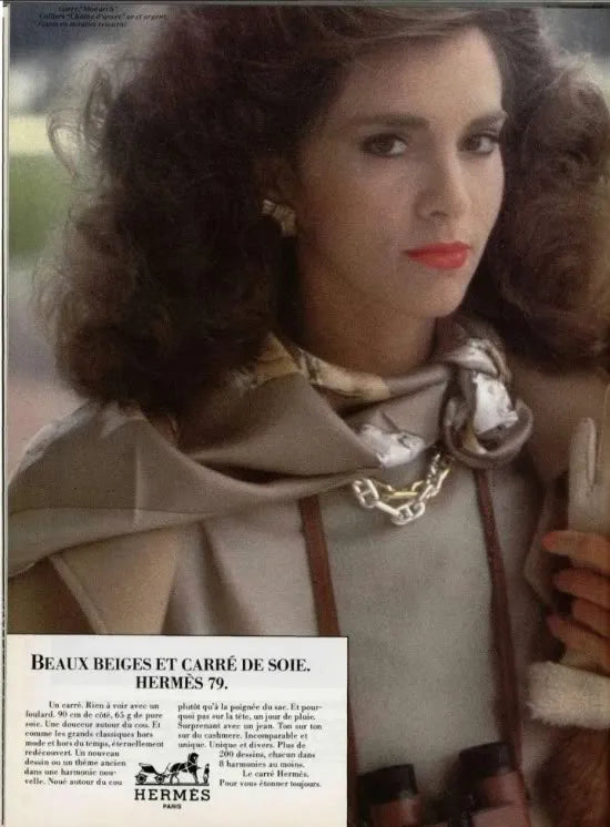 1980 Hermes anuncios Fashion of 1980s