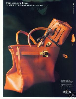 1990 anuncios antiguos de Hermes Birkin