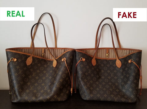 How to Tell Real vs Fake Louis Vuitton: Neverfull Ebene