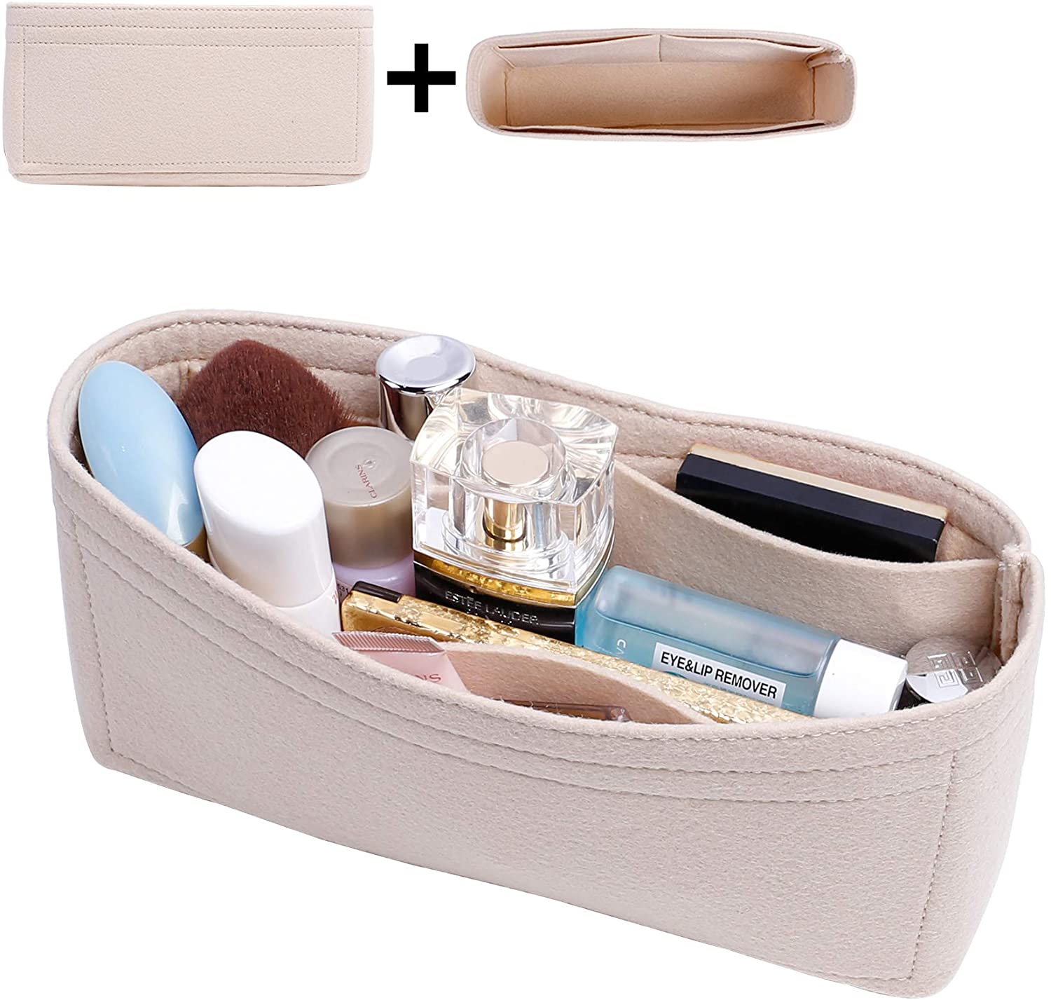 Purse Organizer Insert, Bag in Bag Felt Fabric Handbag Organizer, 3 Sizes  for Speedy Neverfull, Light Coffee, Medium price in Saudi Arabia,   Saudi Arabia