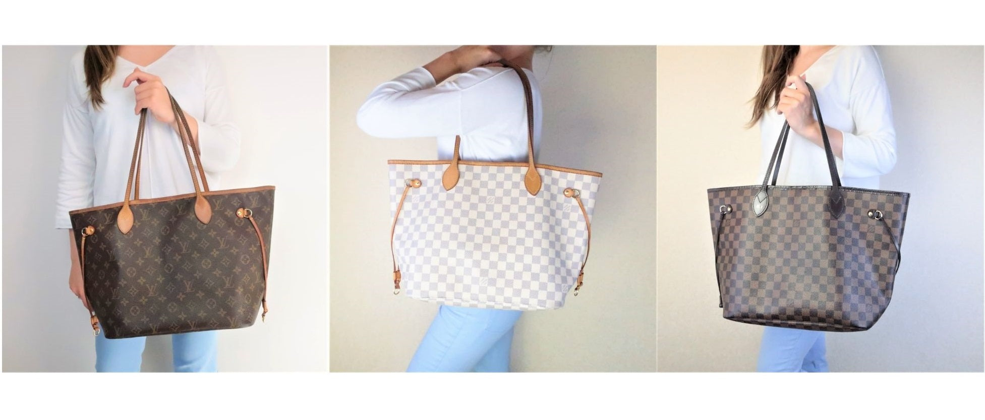 Monogram or Damier Ebene/Azur? Which Neverfull to Buy