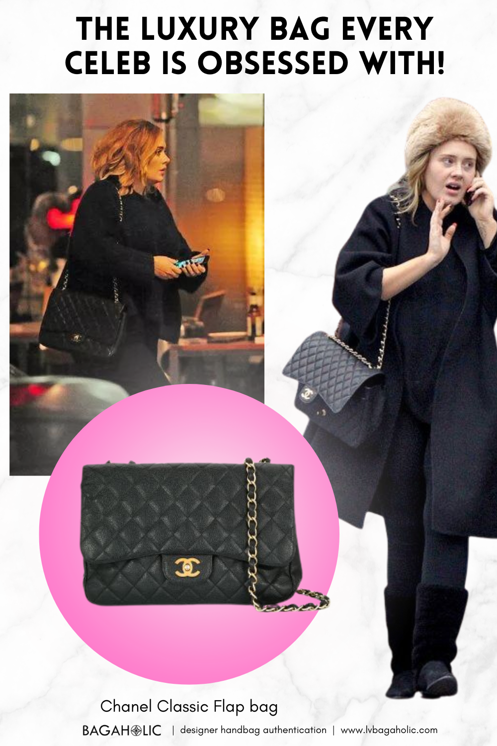 100 Celebs and Their Favorite Chanel Bags Adele Classic Flap bagbeyonce chanel boy bag celebs Part1