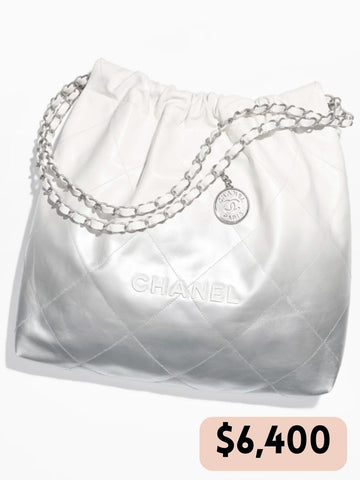 Chanel 22 Metallic Shaded Calfskin & Silver-Tone Metal