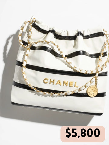 Chanel 22 Small Shiny Calfskin, Calfskin & Gold-Tone Metal