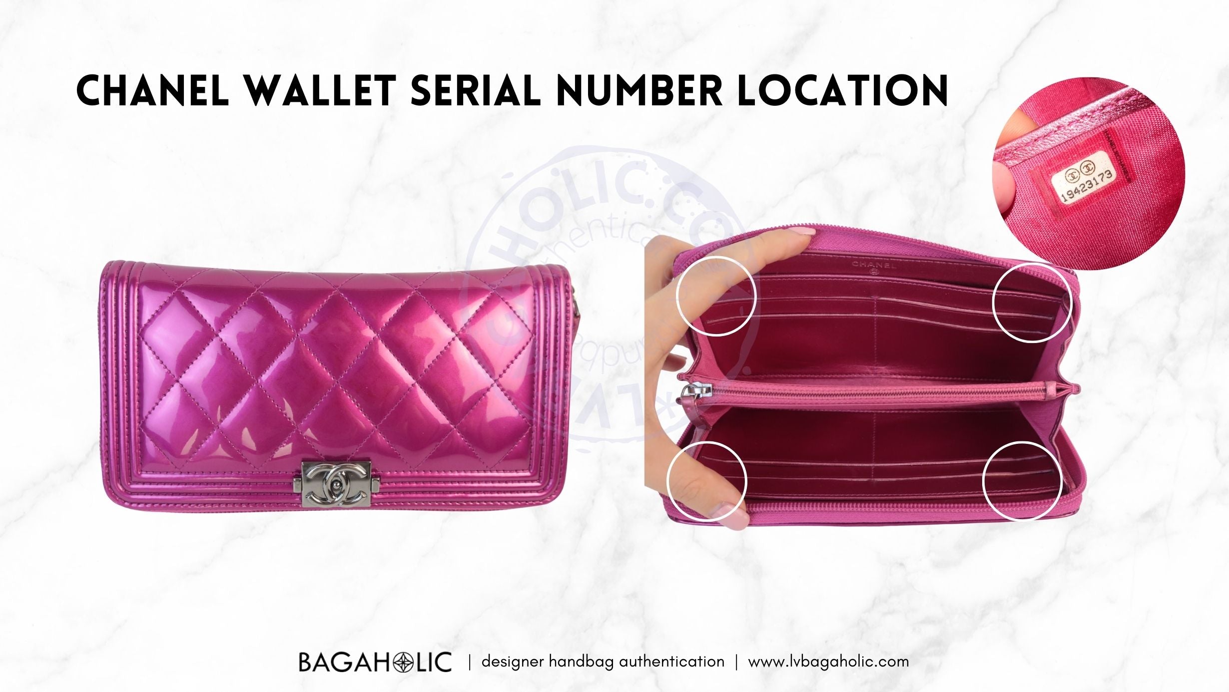 Chanel wallet serial number location where to find