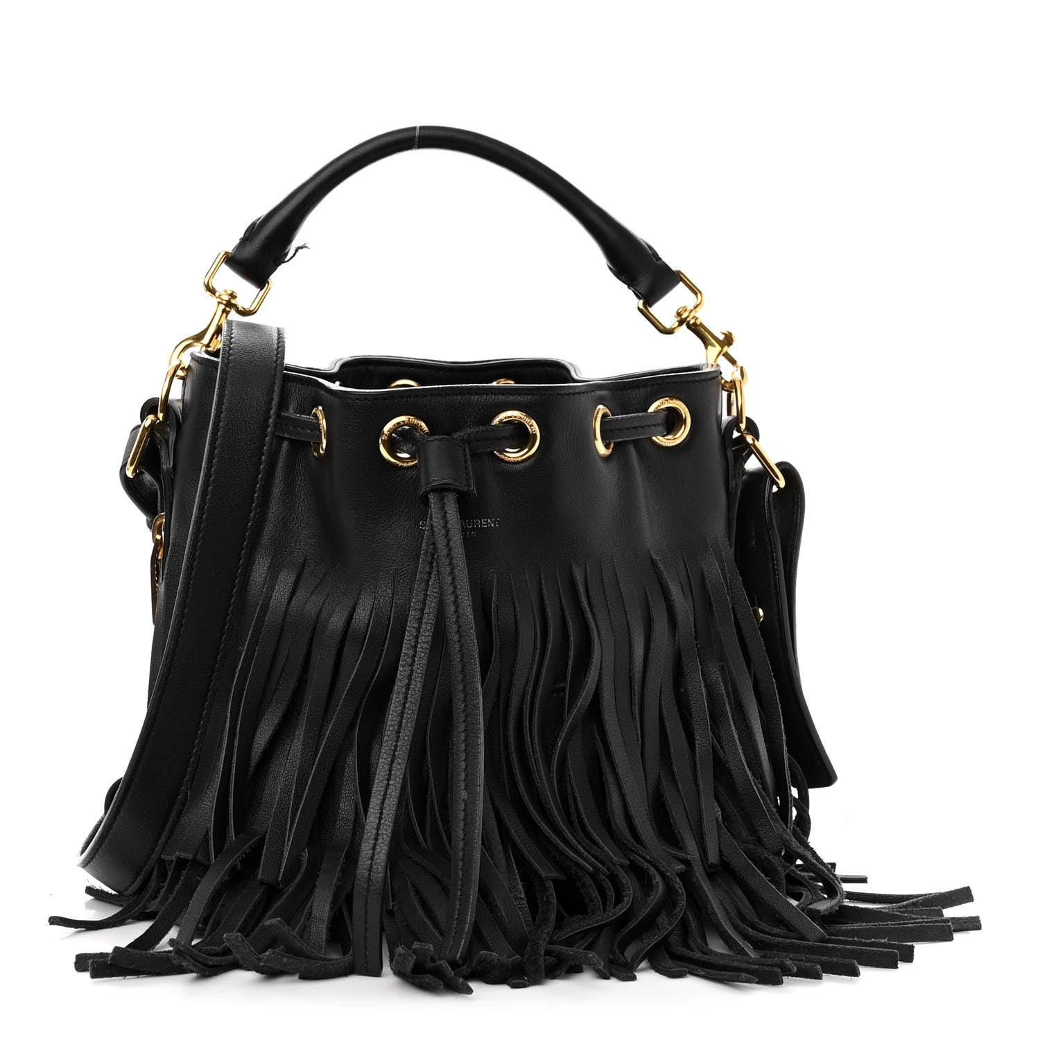 Petit sac hobo Emmanuelle Fringe en cuir de veau ysl le moins cher