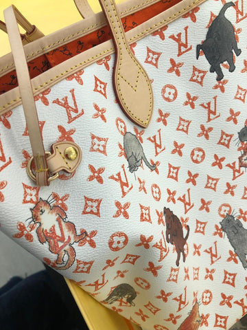 Louis Vuitton, Bags, Louis Vuitton Catogram Neverfull Mm Grace Coddington Cat  Bag Limited Edition Lv