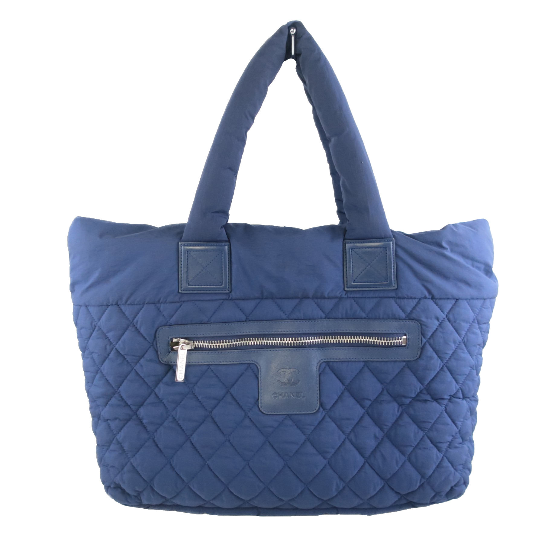 Spring-Summer 2021 Bag Trends: How To Stay Fashionable Shopping Pre-Owned Chanel Blue Khaki Cocoon Tote