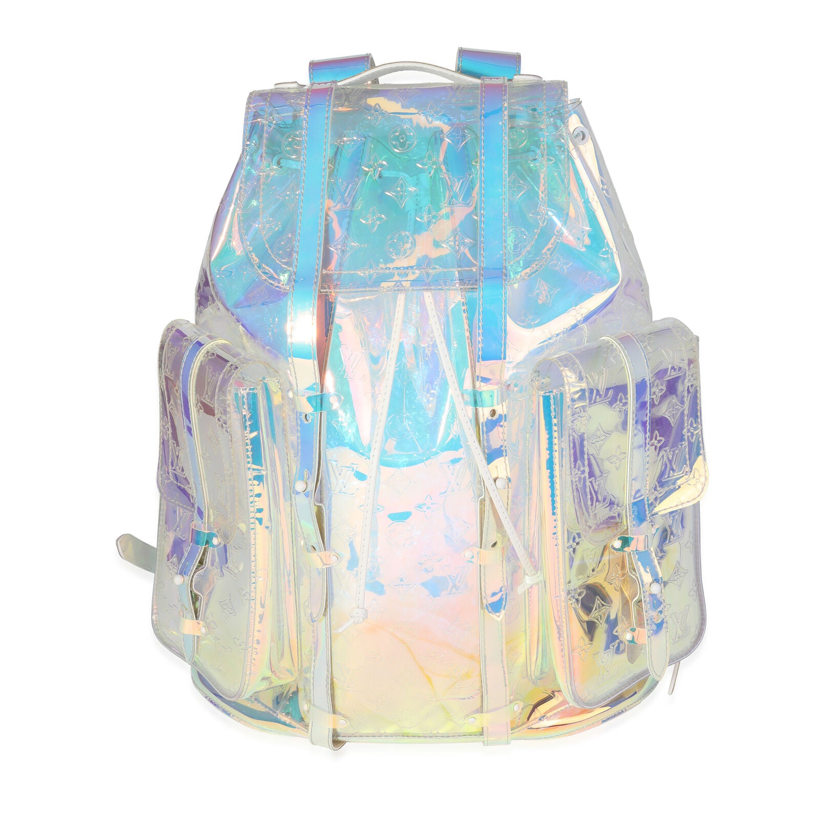 Louis Vuitton 19 SS Prism Christopher Backpack 2way Travel Bag Virgil Abloh Bolsa transparente transparente 