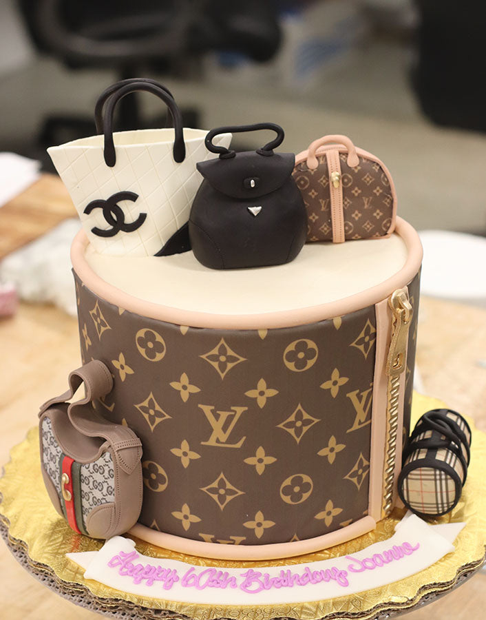 LV Theme Cake - Ribbons & Balloons