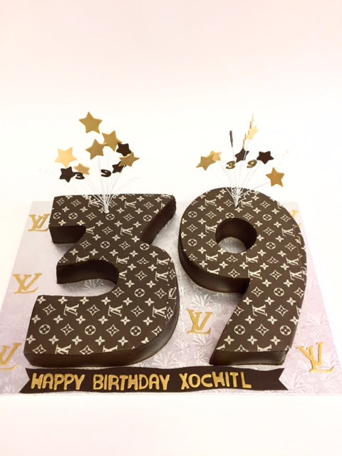 Cake tag: louis vuitton stencil - CakesDecor