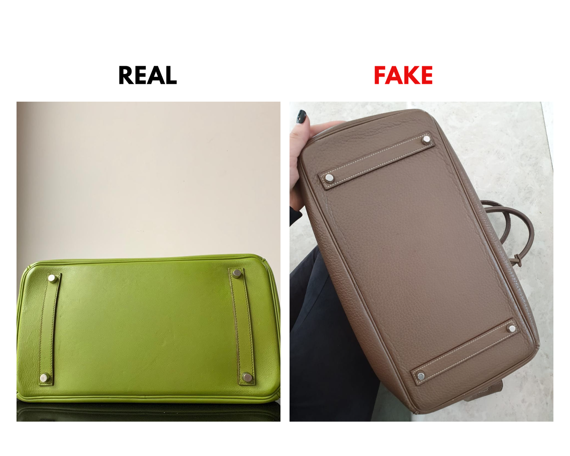 stamp hermes birkin bag real vs fake