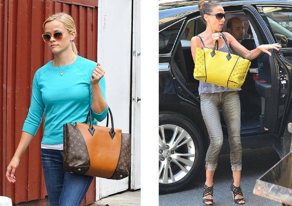 reese witherspoon sarah jessica parker w tote louis vuitton lv bag