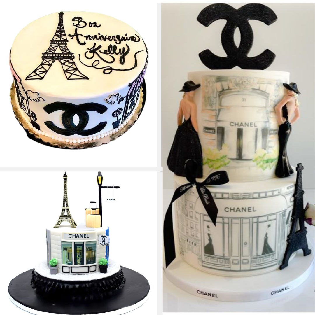 Trendy Chanel Cakes: Runway-Inspired Dessert Delights Eiffel Tower Cake with Chanel Elements