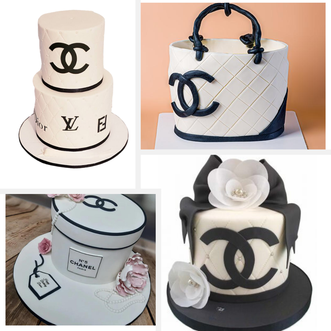 Trendy Chanel Cakes: Runway-Inspired Dessert Delights Black and White Color Block Cake
