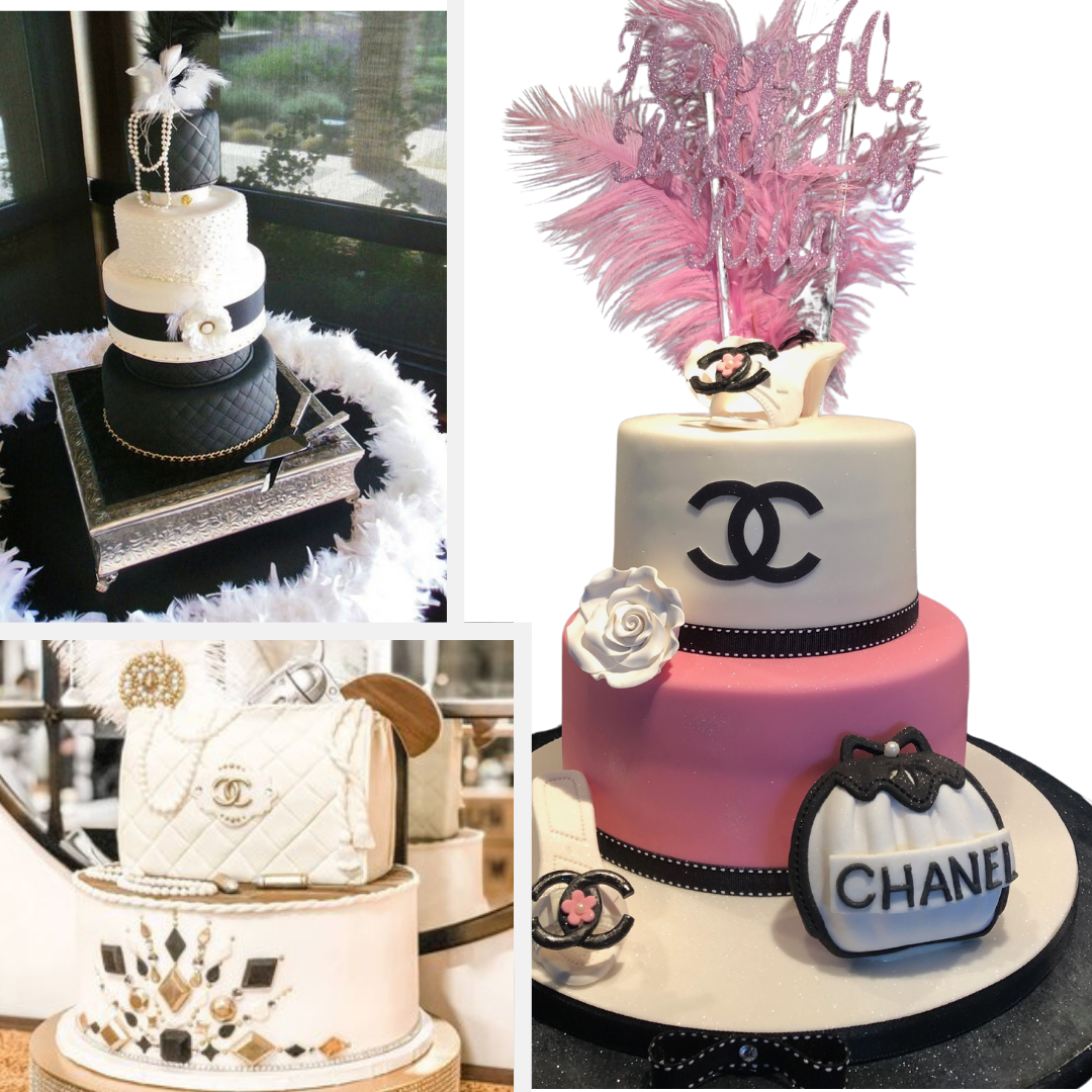 Trendy Chanel Cakes: Runway-Inspired Dessert Delights Feather-Adorned Cake