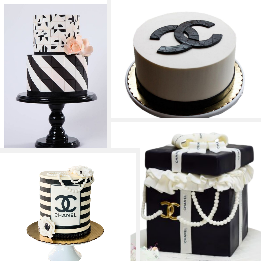 Trendy Chanel Cakes: Runway-Inspired Dessert Delights Modern Geometric Cake