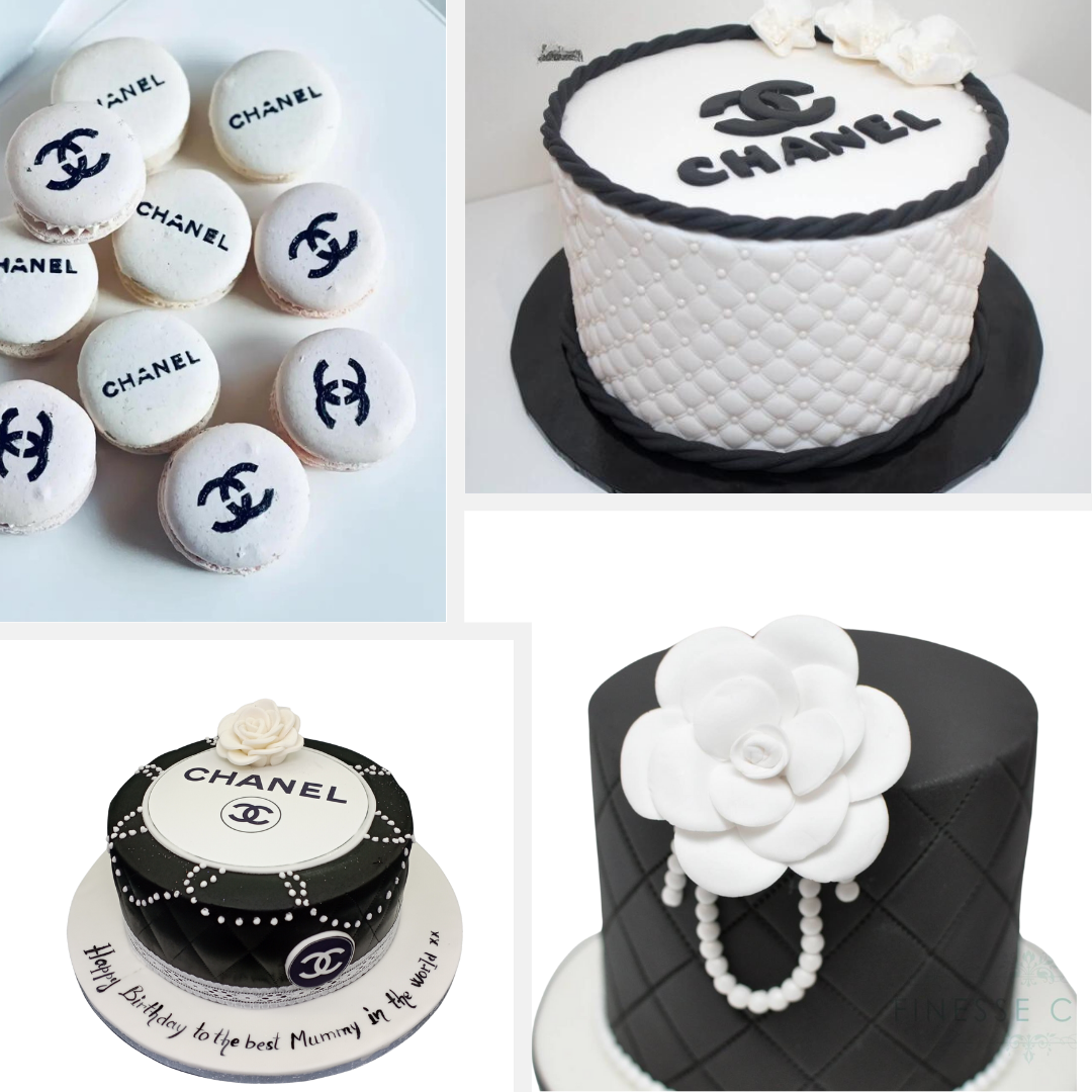 Trendy Chanel Cakes: Runway-Inspired Dessert Delights Monochrome Elegance Cake