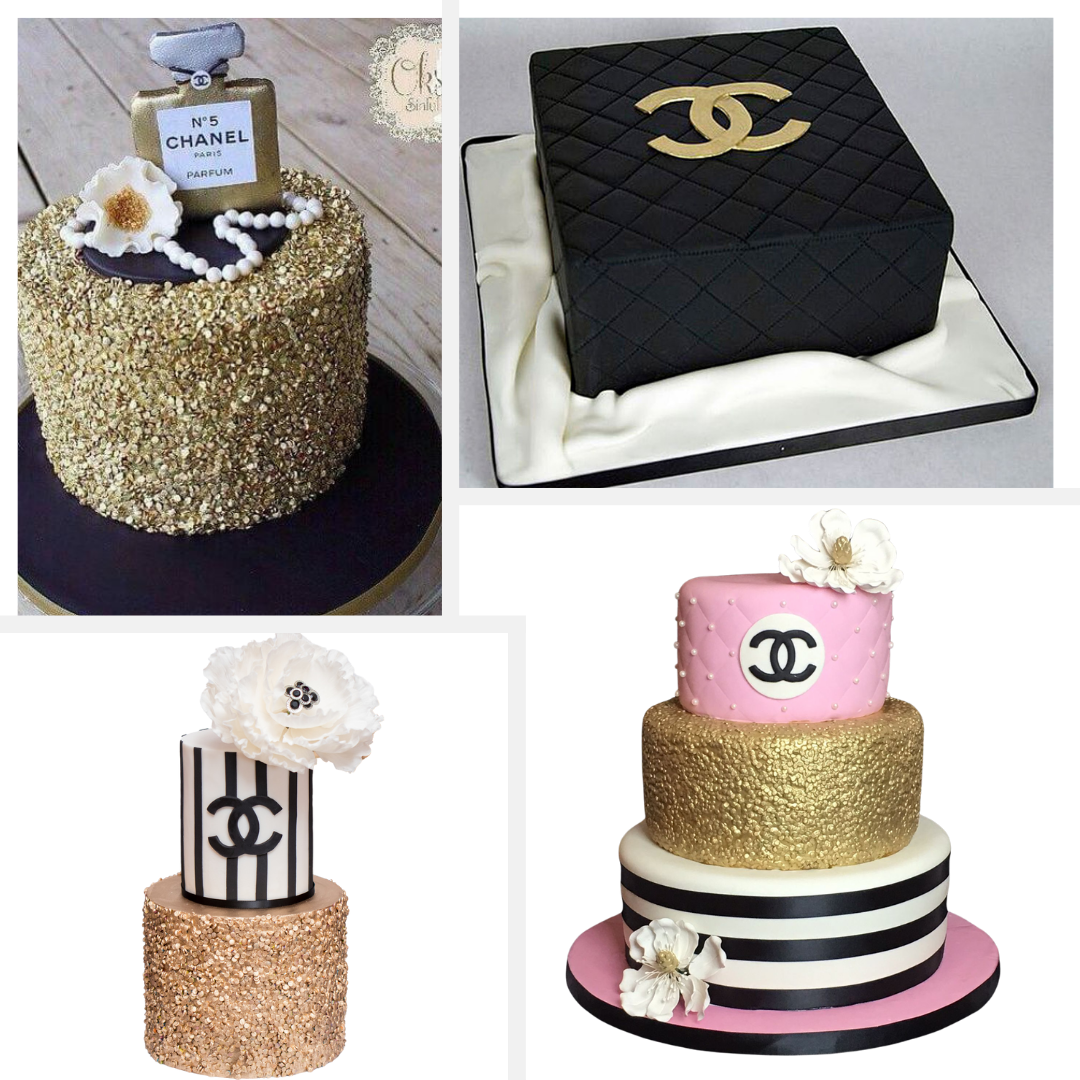 Trendy Chanel Cakes: Runway-Inspired Dessert Delights Sequin-Embellished Cake
